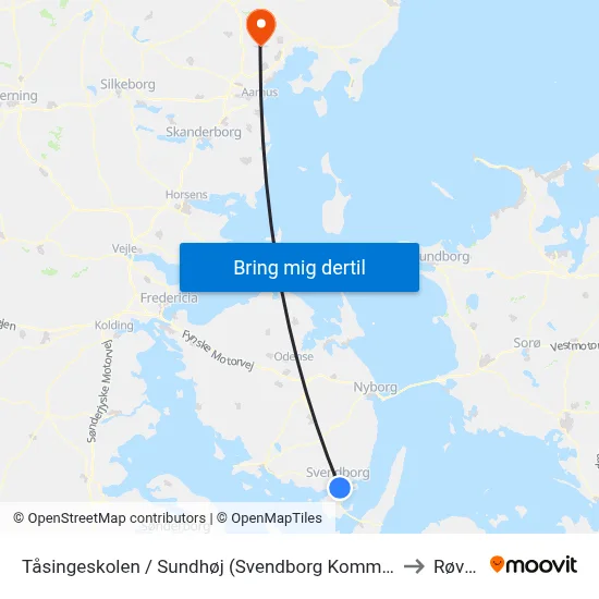 Tåsingeskolen / Sundhøj (Svendborg Kommune) to Røved map
