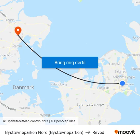 Bystævneparken Nord (Bystævneparken) to Røved map
