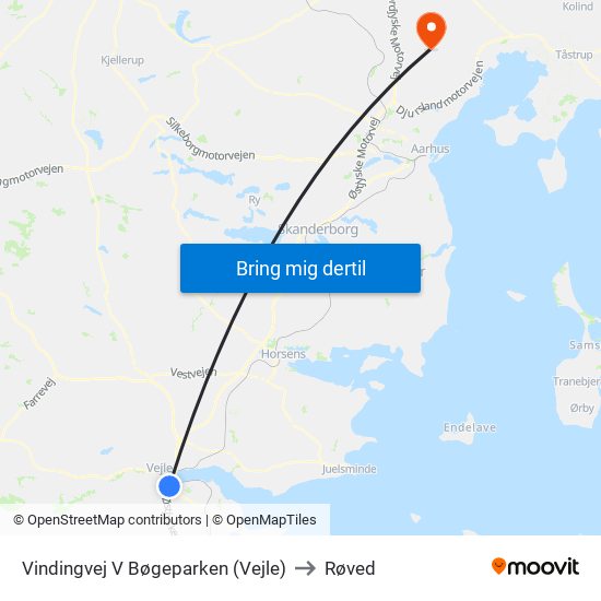 Vindingvej V Bøgeparken (Vejle) to Røved map