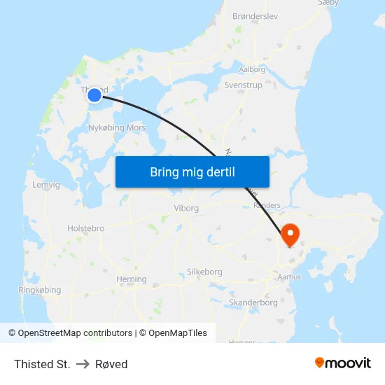 Thisted St. to Røved map