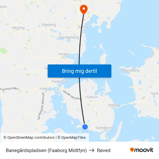 Banegårdspladsen (Faaborg Midtfyn) to Røved map
