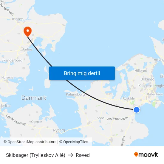 Skibsager (Trylleskov Allé) to Røved map