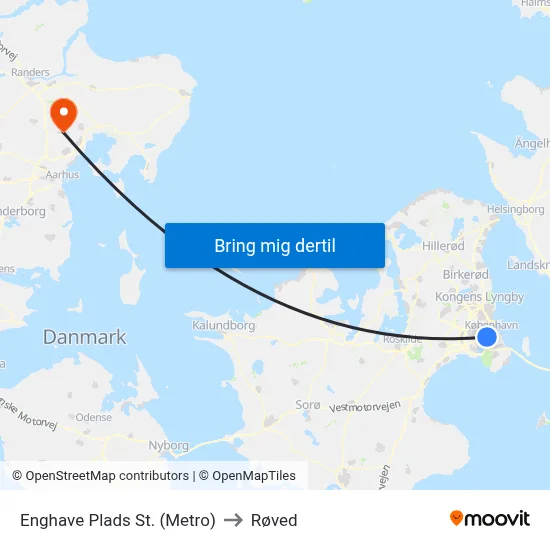 Enghave Plads St. (Metro) to Røved map