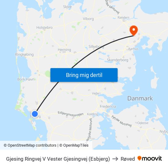 Gjesing Ringvej V Vester Gjesingvej (Esbjerg) to Røved map