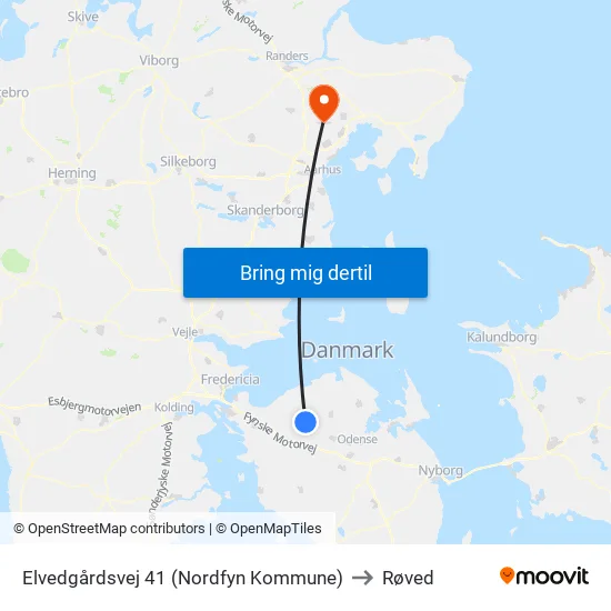 Elvedgårdsvej 41 (Nordfyn Kommune) to Røved map