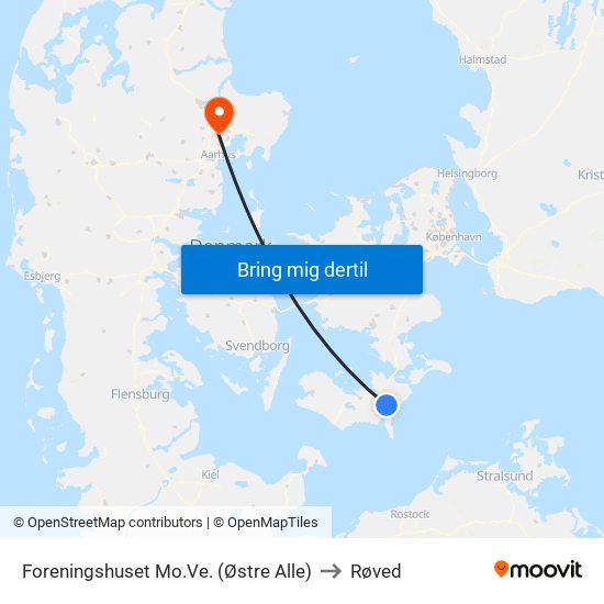 Foreningshuset Mo.Ve. (Østre Alle) to Røved map