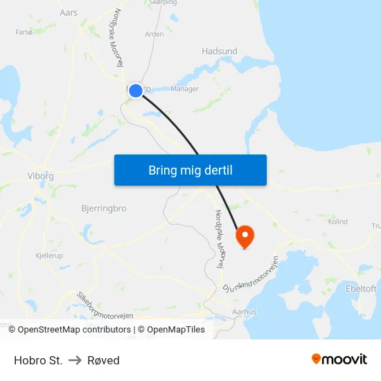 Hobro St. to Røved map
