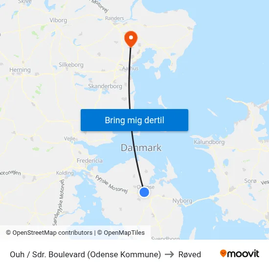 Ouh / Sdr. Boulevard (Odense Kommune) to Røved map