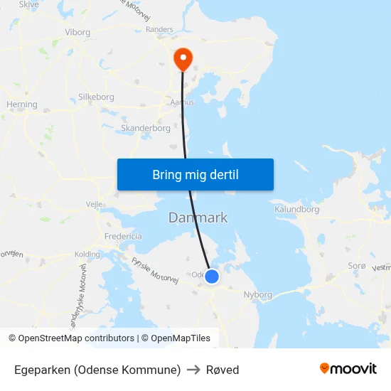 Egeparken (Odense Kommune) to Røved map