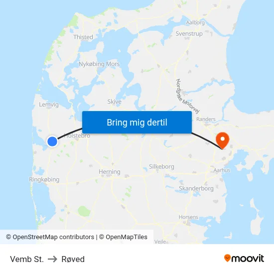 Vemb St. to Røved map