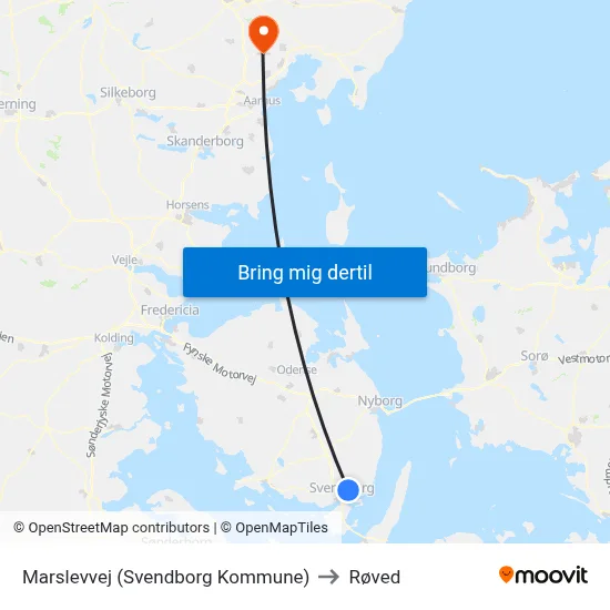 Marslevvej (Svendborg Kommune) to Røved map