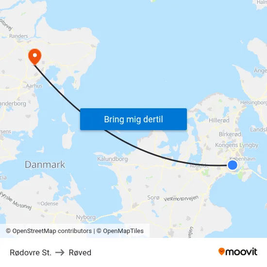 Rødovre St. to Røved map