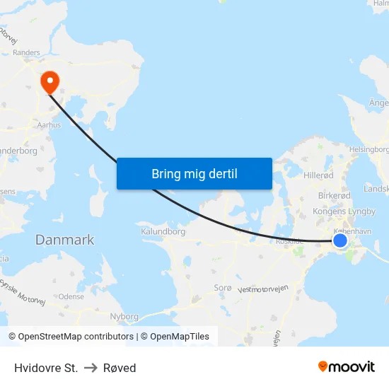 Hvidovre St. to Røved map