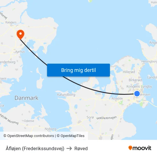 Åfløjen (Frederikssundsvej) to Røved map