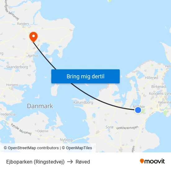 Ejboparken (Ringstedvej) to Røved map
