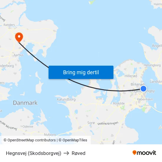 Hegnsvej (Skodsborgvej) to Røved map