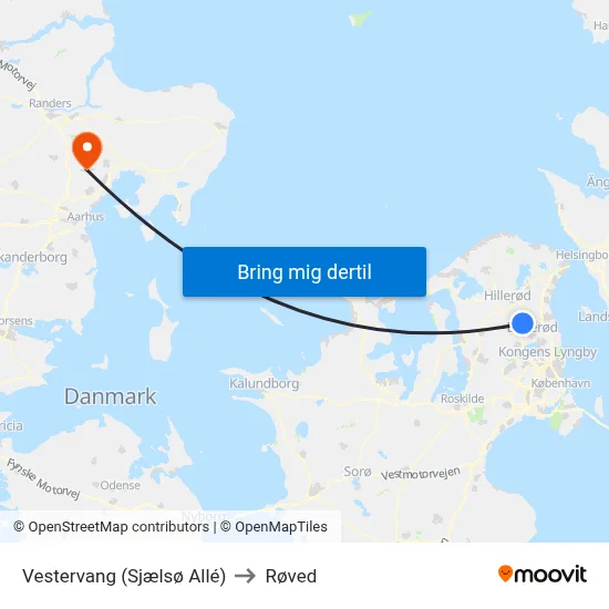 Vestervang (Sjælsø Allé) to Røved map