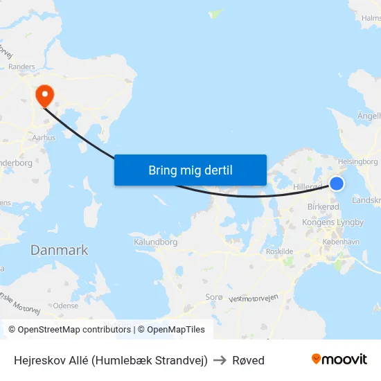 Hejreskov Allé (Humlebæk Strandvej) to Røved map