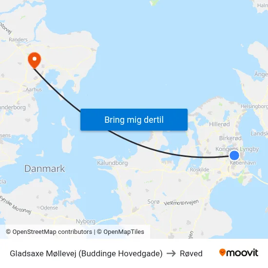 Gladsaxe Møllevej (Buddinge Hovedgade) to Røved map