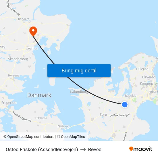 Osted Friskole (Assendløsevejen) to Røved map