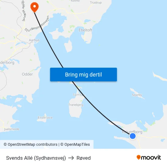 Svends Allé (Sydhavnsvej) to Røved map