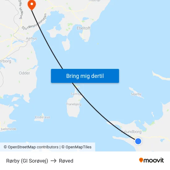 Rørby (Gl Sorøvej) to Røved map