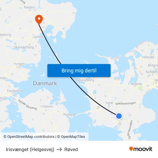 Irisvænget (Helgesvej) to Røved map