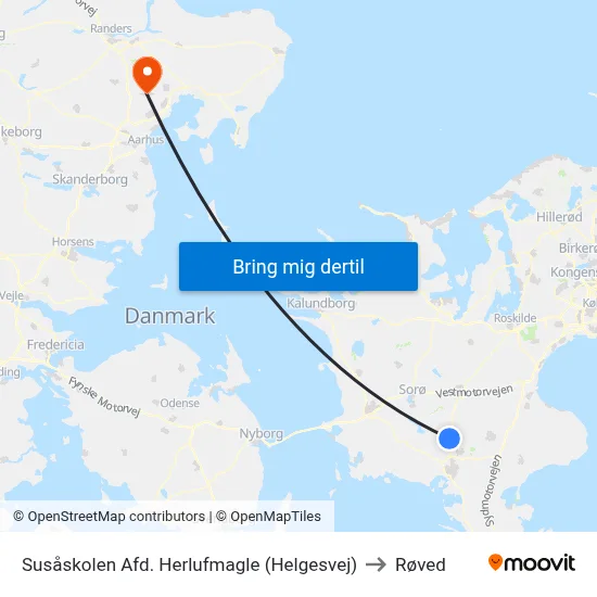 Susåskolen Afd. Herlufmagle (Helgesvej) to Røved map