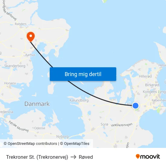 Trekroner St. (Trekronervej) to Røved map