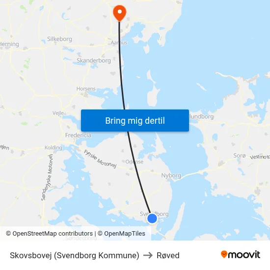 Skovsbovej (Svendborg Kommune) to Røved map