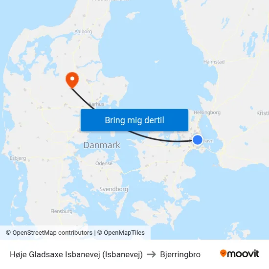 Høje Gladsaxe Isbanevej (Isbanevej) to Bjerringbro map
