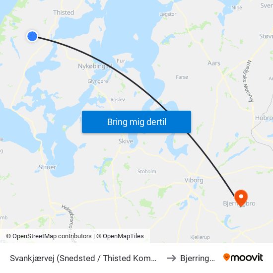 Svankjærvej (Snedsted / Thisted Kommune) to Bjerringbro map