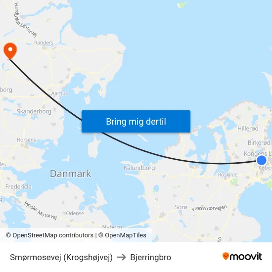 Smørmosevej (Krogshøjvej) to Bjerringbro map