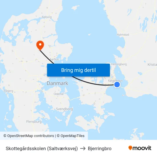 Skottegårdsskolen (Saltværksvej) to Bjerringbro map