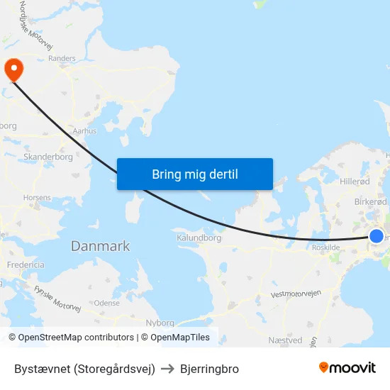 Bystævnet (Storegårdsvej) to Bjerringbro map