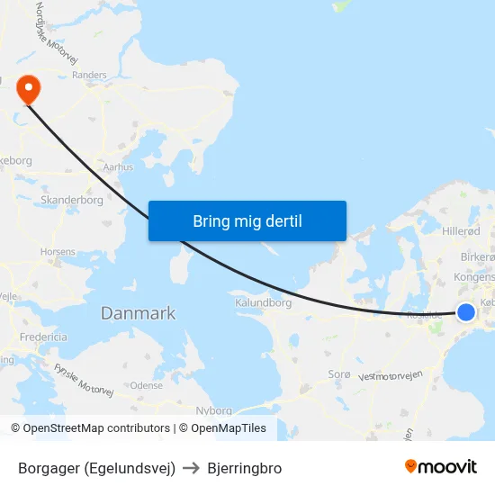Borgager (Egelundsvej) to Bjerringbro map