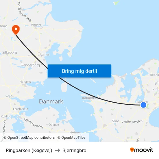 Ringparken (Køgevej) to Bjerringbro map