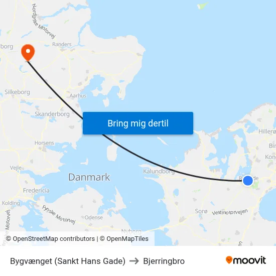 Bygvænget (Sankt Hans Gade) to Bjerringbro map
