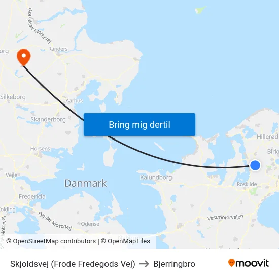 Skjoldsvej (Frode Fredegods Vej) to Bjerringbro map