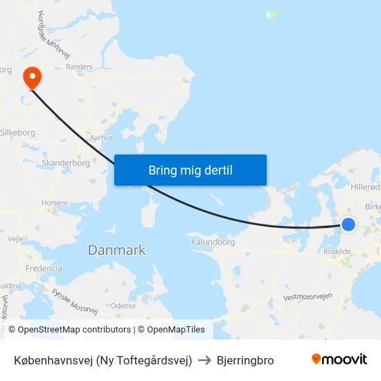 Københavnsvej (Ny Toftegårdsvej) to Bjerringbro map
