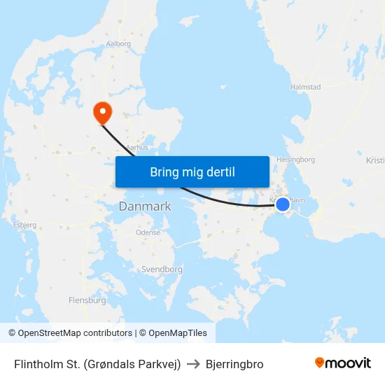 Flintholm St. (Grøndals Parkvej) to Bjerringbro map
