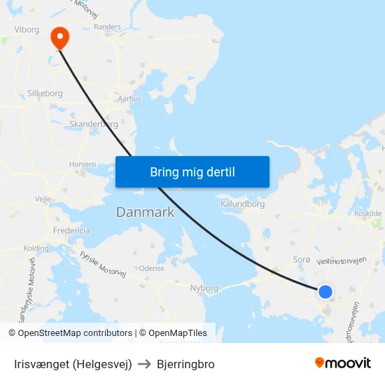 Irisvænget (Helgesvej) to Bjerringbro map
