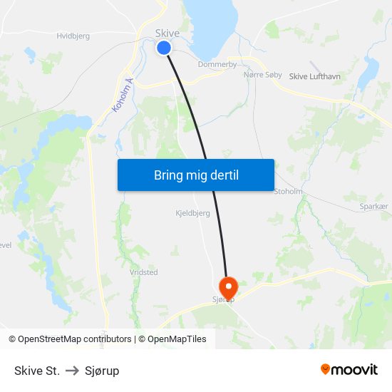 Skive St. to Sjørup map