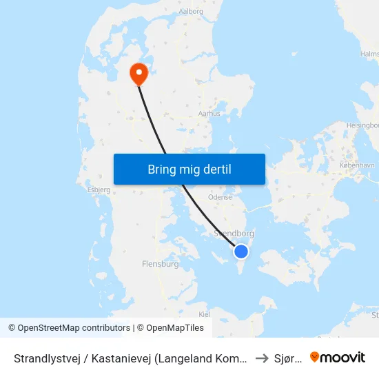 Strandlystvej / Kastanievej (Langeland Kommune) to Sjørup map