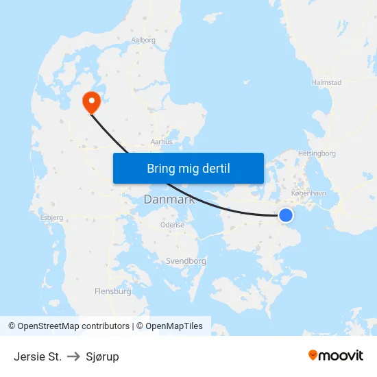 Jersie St. to Sjørup map