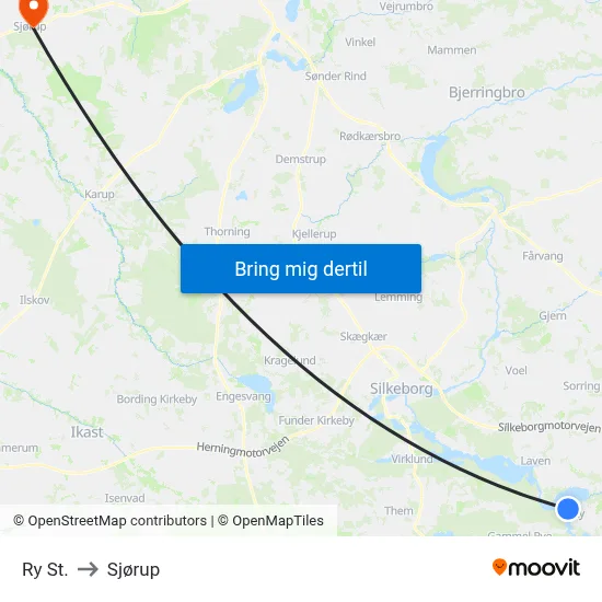 Ry St. to Sjørup map