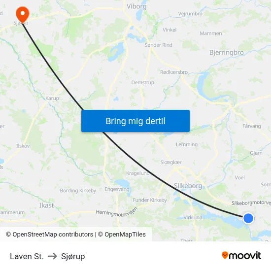 Laven St. to Sjørup map