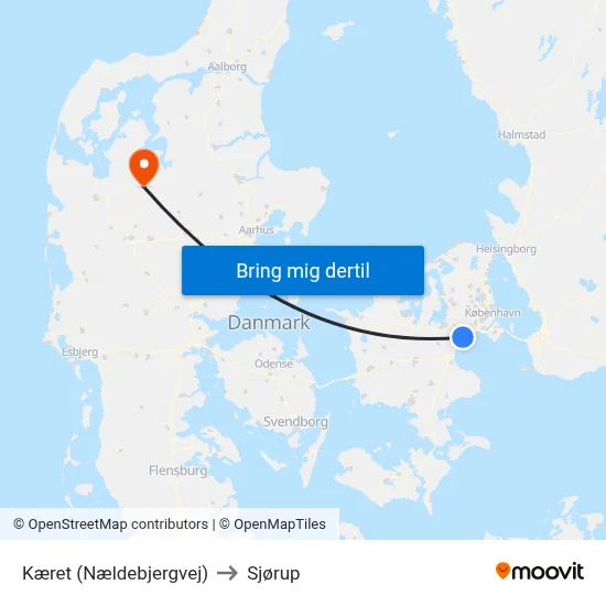 Kæret (Nældebjergvej) to Sjørup map