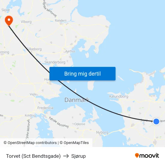 Torvet (Sct Bendtsgade) to Sjørup map