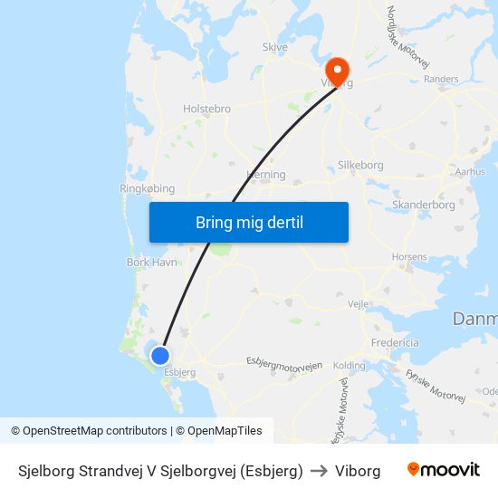 Sjelborg Strandvej V Sjelborgvej (Esbjerg) to Viborg map